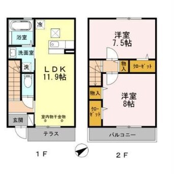 間取図 セジュール姫島Ⅲ