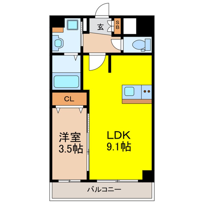 間取図 プレサンス塚本ベラビィ