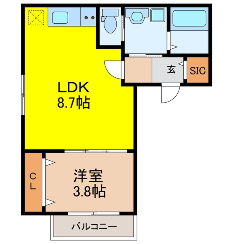 間取図 La vita 出来島