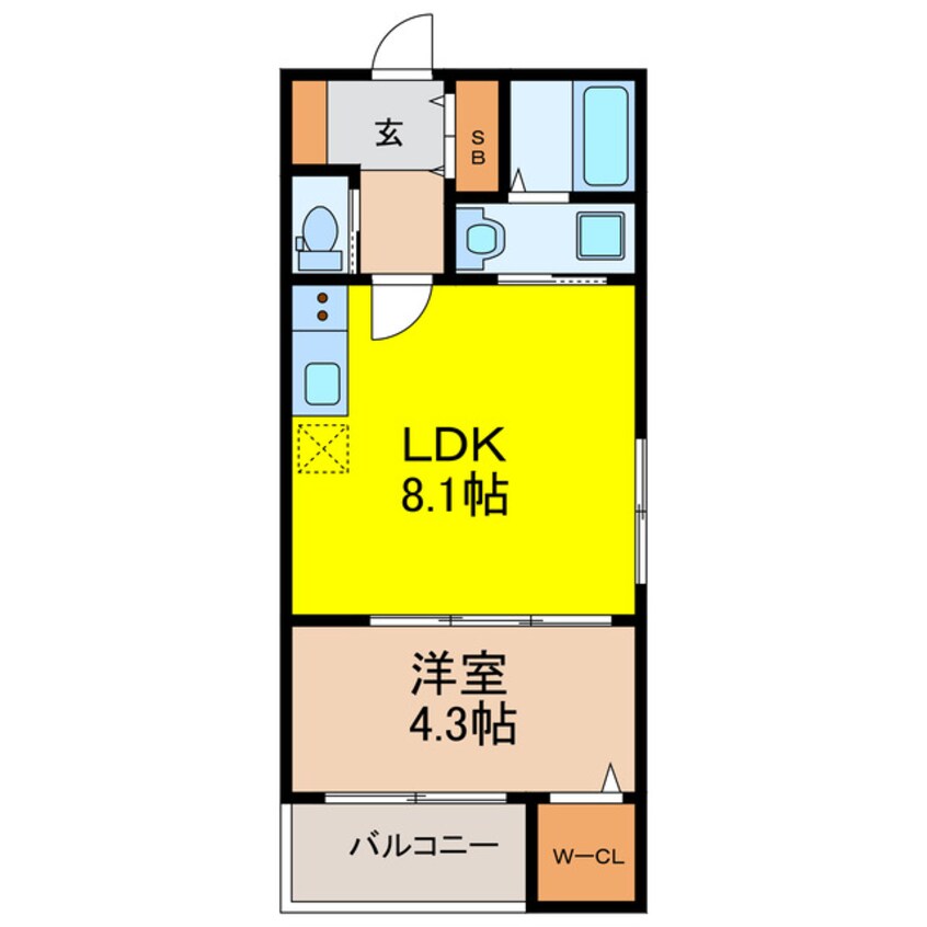 間取図 La vita 出来島