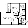Pommeraie北円山(ポムレキタマルヤマ) 1LDKの間取り