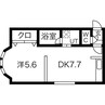 MSP722弐番館 1DKの間取り