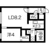 Livease kitamaruyama 1LDKの間取り