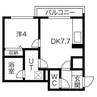 クオーレ 1DKの間取り