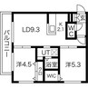 ラフィナート北円山 2LDKの間取り