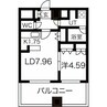 レガーロ美術館通 1LDKの間取り