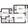 アリュール桑園 2LDKの間取り