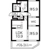 ラフィネ桑園 2LDKの間取り