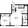 ル・ヌアージュ北円山 1LDKの間取り