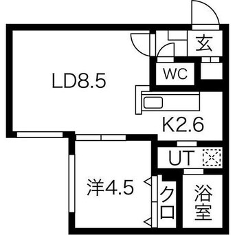 間取図 Y's HOKUDAI NISHI