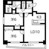 ブルーリーフ桑園 2LDKの間取り