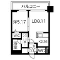 コローレ知事公館前の間取図