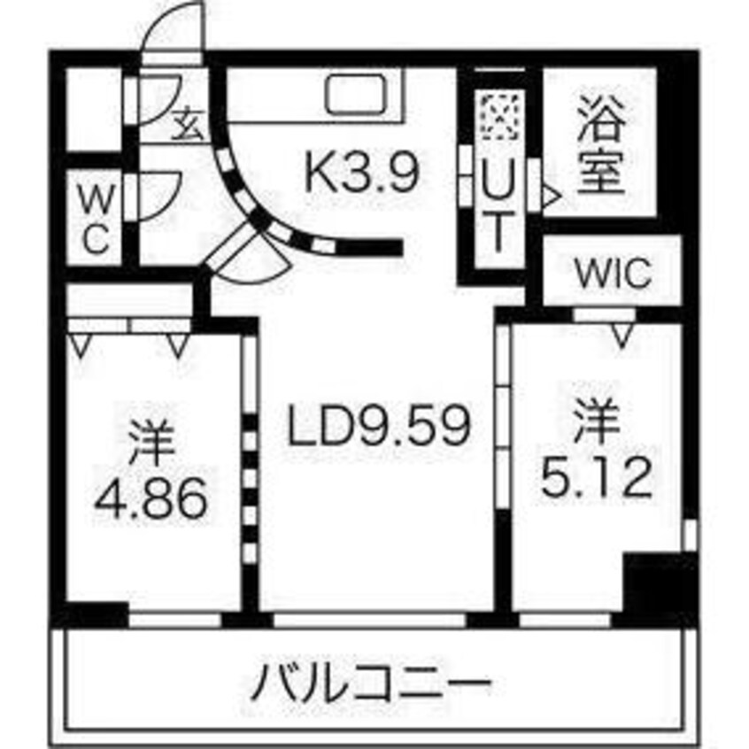 間取図 コローレ知事公館前