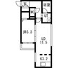 セントフィールドNorth4 1LDKの間取り