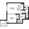 E-Horizon北円山 1LDKの間取り