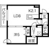 E-Horizon北円山 1LDKの間取り