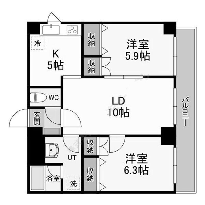 間取図 エステラ北５条館