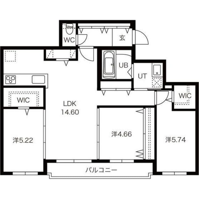 間取図 アオアクア円山N4　(aoakua円山N4)