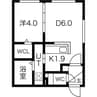 Casa Bianca札幌駅西口(カーサ・ビアンカ) 1LDKの間取り