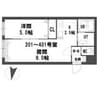 グランメール北11条 1LDKの間取り