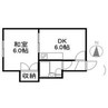 カトレアパークイレブン 1DKの間取り