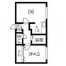 ヴィレッジ円山 1DKの間取り