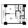 グレイスコート円山北 1DKの間取り