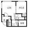 PRIMECOURT 北円山 1LDKの間取り