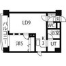 レーヴフロレゾン 1LDKの間取り