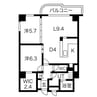 北円山シャトー桂和 2LDKの間取り