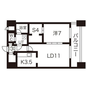 間取図 パークアクシス札幌植物園前