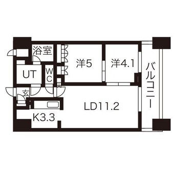 間取図 パークアクシス札幌植物園前