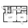 ステージノア北円山 1LDKの間取り