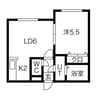 ステージノア北円山 1LDKの間取り