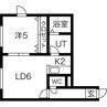 ステージノア北円山 1LDKの間取り