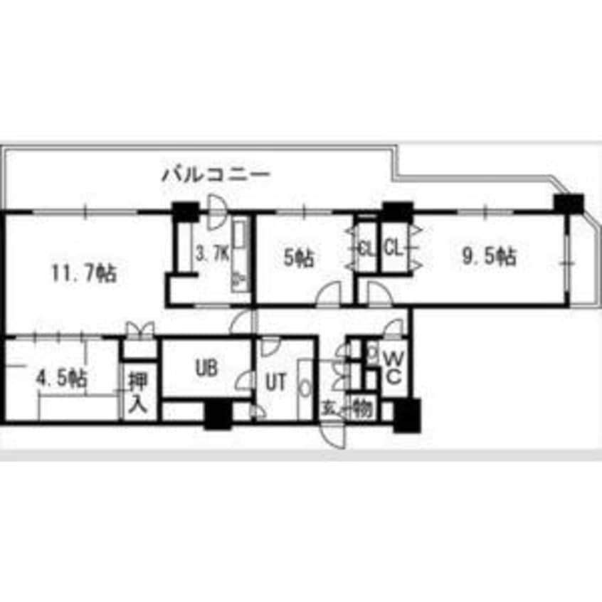 間取図 知事公館前タワーレジデンス