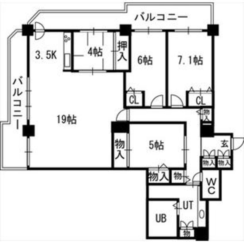 間取図 知事公館前タワーレジデンス