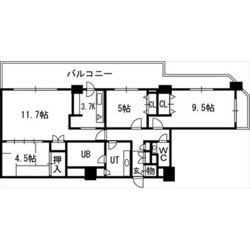 間取図 知事公館前タワーレジデンス