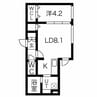 Pino kitamaruyama 1LDKの間取り