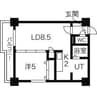 パークヒルズ円山 1LDKの間取り