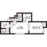 ノースウィル８２５ 1LDKの間取り
