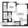 リヒトラーレ円山 1LDKの間取り