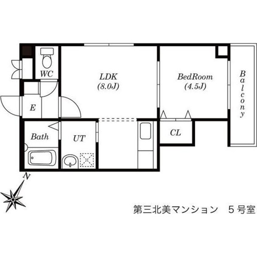 間取図 第三北美マンション