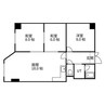 宮の森グランドハイツ 3LDKの間取り