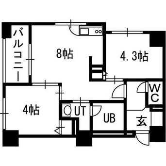 間取図 クラッセ円山　WEST