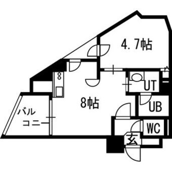 間取図 クラッセ円山　WEST