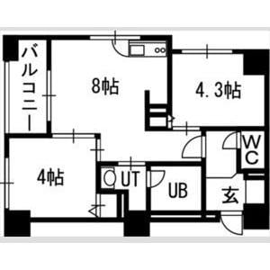 間取り図 クラッセ円山　WEST