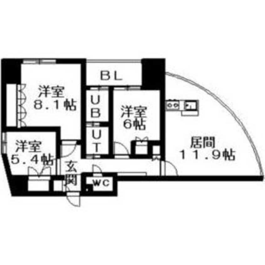 間取図 Aden宮の森