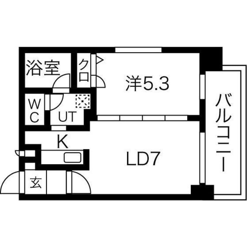 間取図 アルファスクエア大通西17