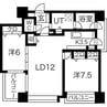 ノヴァ知事公館前 2LDKの間取り